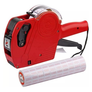 Maquina Etiquetadora Manual De Preço + 10 Rolos De Etiquetas