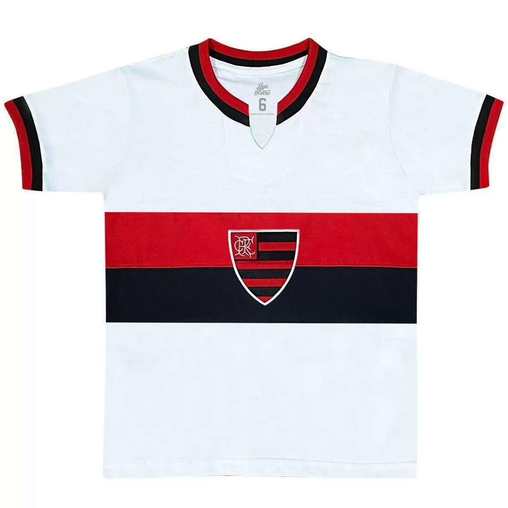 Camisa Flamengo 1976 Retrô Infantil Juvenil Branca Oficial em Oferta na Shopee