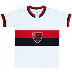 Camisa Flamengo 1976 Retrô Infantil Juvenil Branca Oficial
