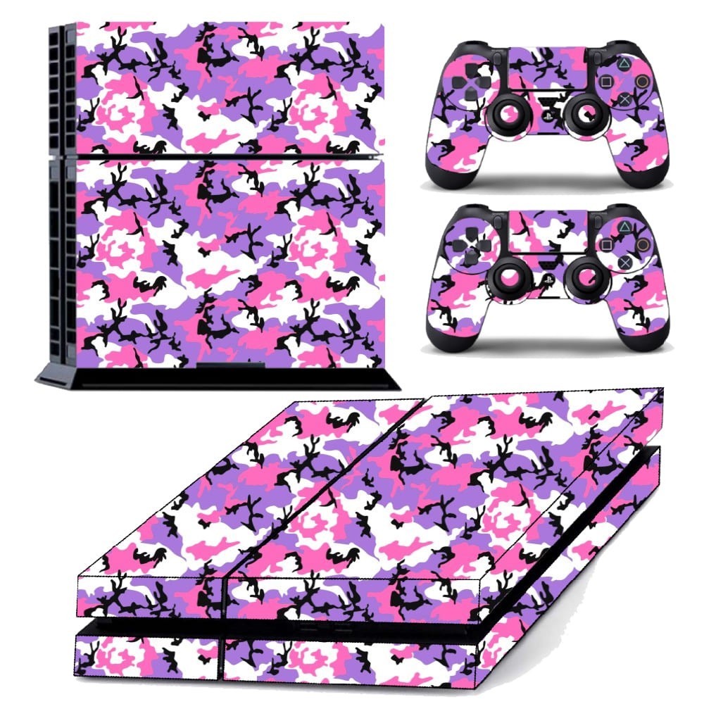 Skin PS4 Fat Playstation Adesivo Sticker Película Protetora Camo Lilac Console