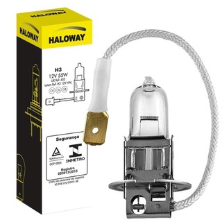 Lâmpada Haloway Halógena H3 12v 55w Pk22s Farol em Oferta na Shopee