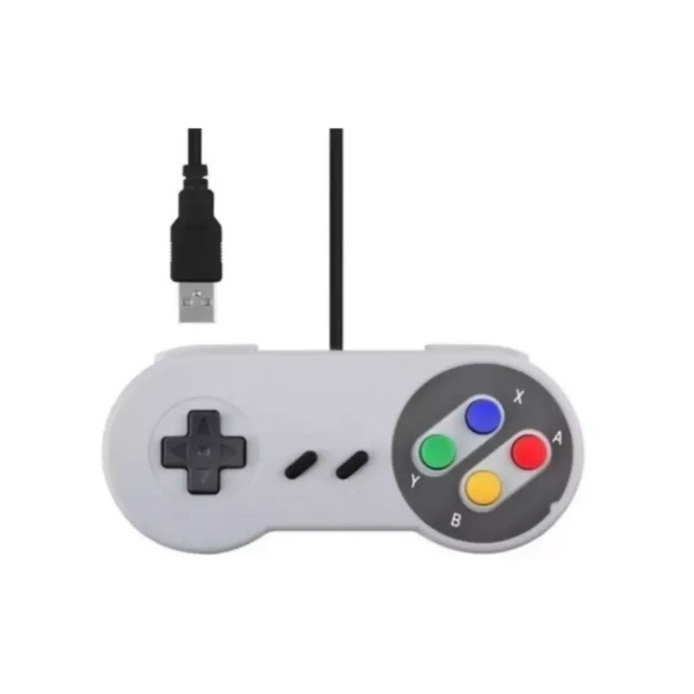 Controle Paralelo Mini Nintendo Snes Usb Emulador Pc Novo