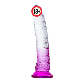 Pênis Realístico Transparente textura de veias e ventosa ROXO em Oferta na Shopee