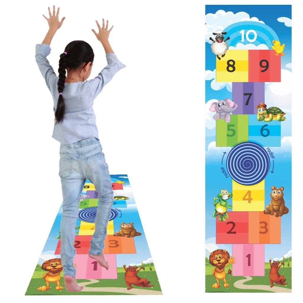 Tapete Infantil Brincar Amarelinha Modelo Roda Roda Gira Gira Educativo Escolar Didático Pedagógico Educacional Lúdico Grande Jovens Adultos Família Brincadeira Pais Alunos Professores Mestres Lindo Ilustrado Estampado Colorido Resistente Exclusivo Oferta