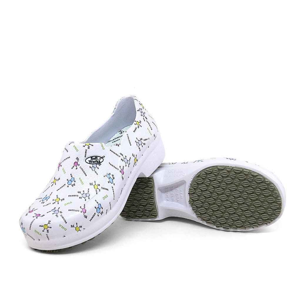 Sapato Estampado Soft Works Linha BB65 para Serviços Hospitalares com Solado Antiderrapante Feminino