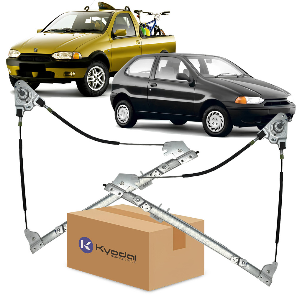 Par Máquina Vidro Manual Palio 2 Portas 1996 a 2017