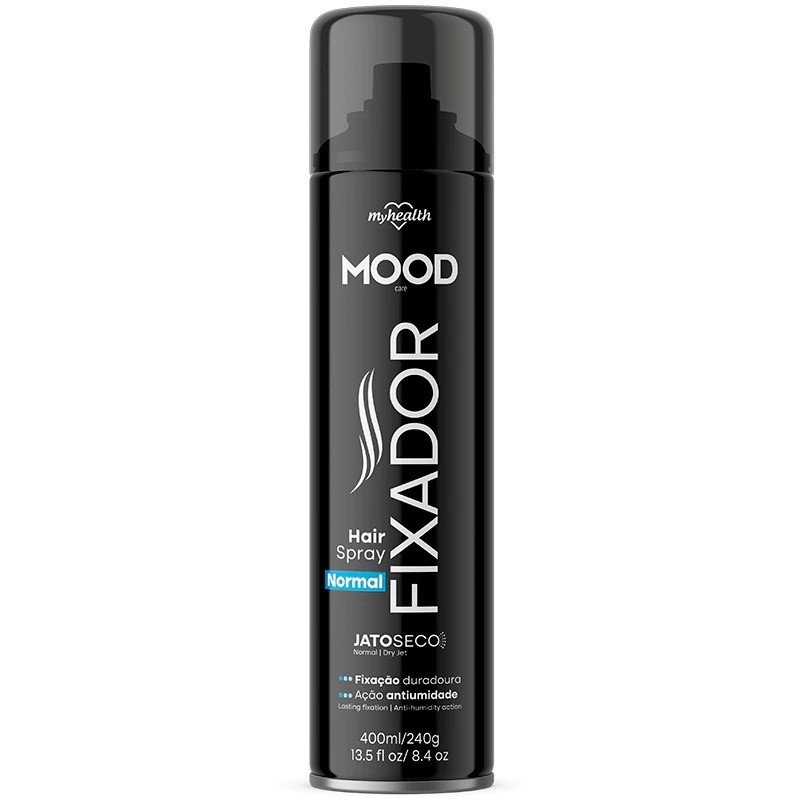 Spray Fixador Para Cabelo Mood Normal Forte E Extra Forte 400Ml My Health