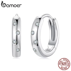 Bamoer 925 Sterling Sliver Brincos Pontos Moissanite Design Joias Presentes Para Mulheres