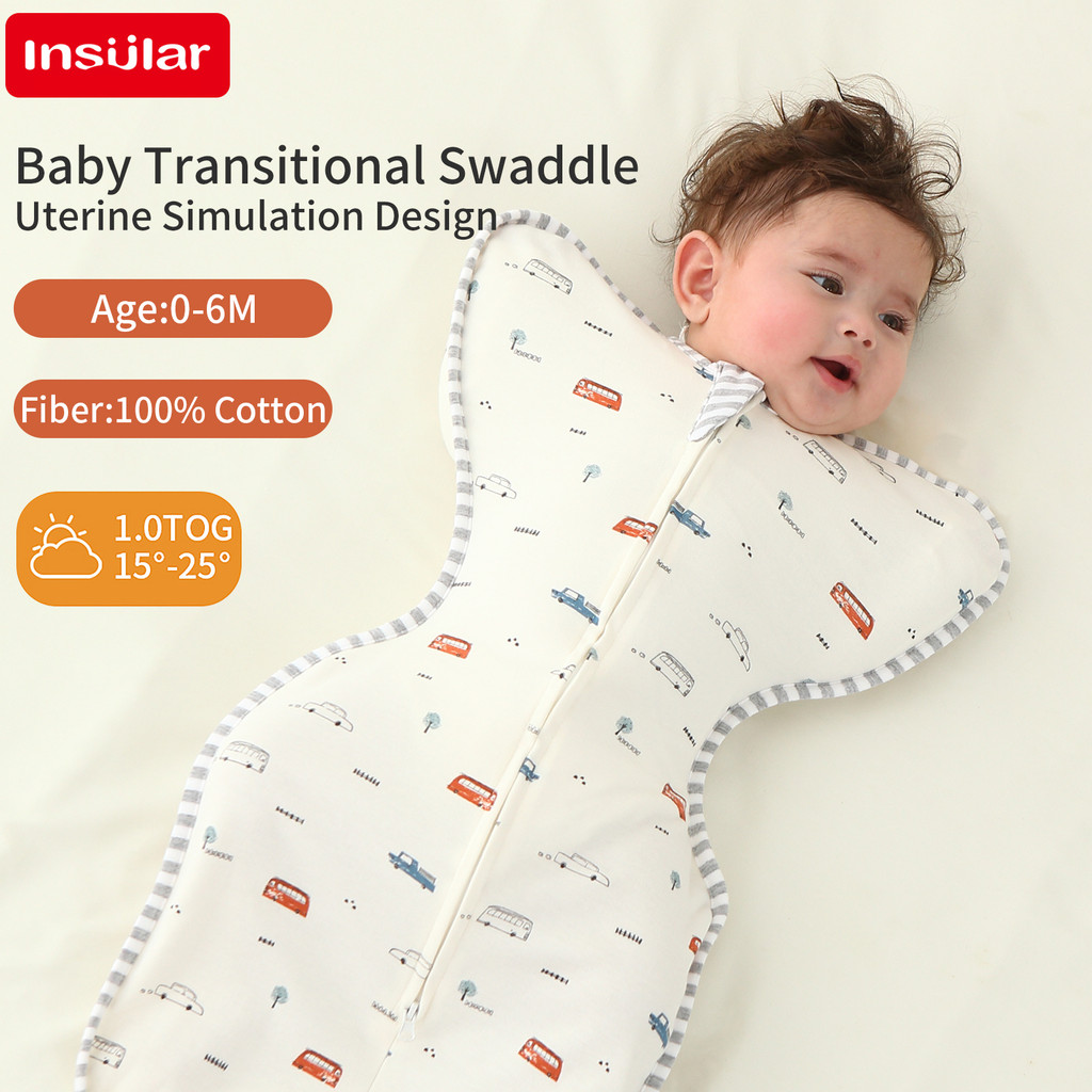 Insular Aconchegante Algodão Anti-Salto Bebê Swaddle Cobertor Saco De Dormir Todas As Estações Infantil Casulo Envoltóri