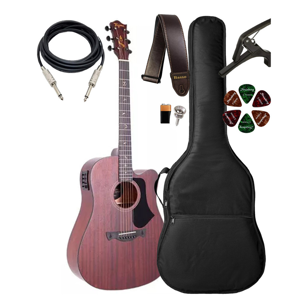 Violão Eletroacústico Juninho Afram Tagima Dkmop C/ Kit em Oferta na Shopee