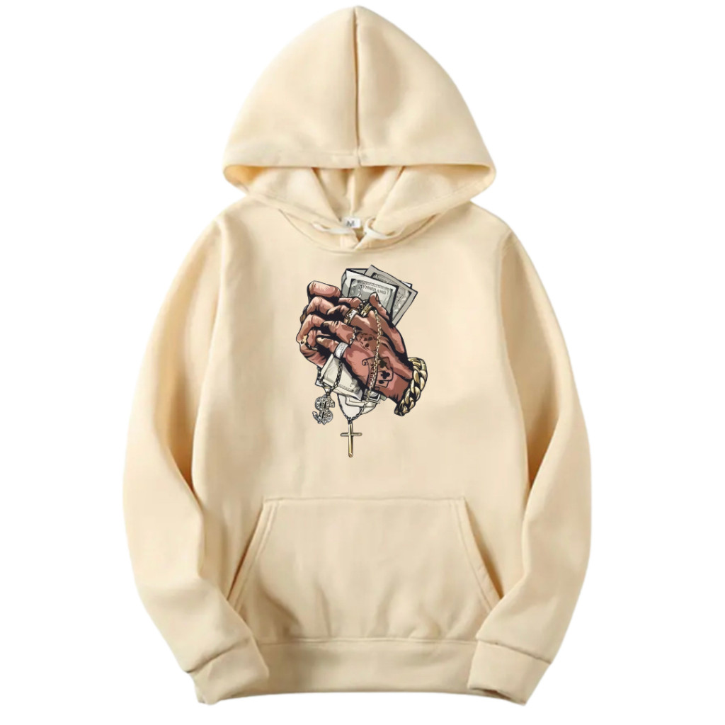 Moletom Casaco Blusa De Frio Canguru Streetwear Money Dinherio Luxo Flanelado