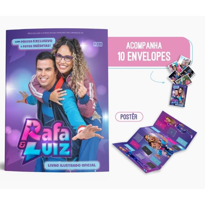 Álbum Oficial Rafa & Luiz + 10 Envelopes De Figurinhas em Oferta na Shopee
