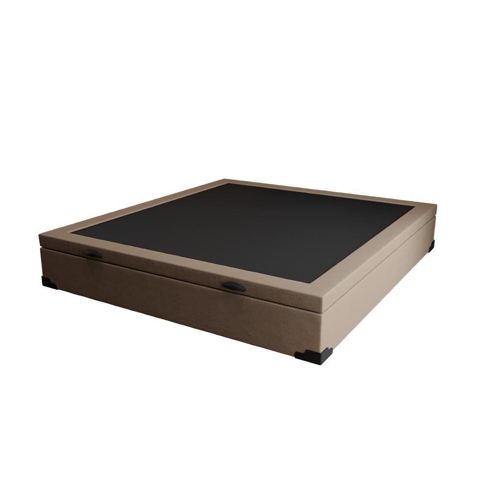 Base para Cama Box Casal Martin Premium com Baú Linho (47x138x188 cm) Bege em Oferta na Shopee