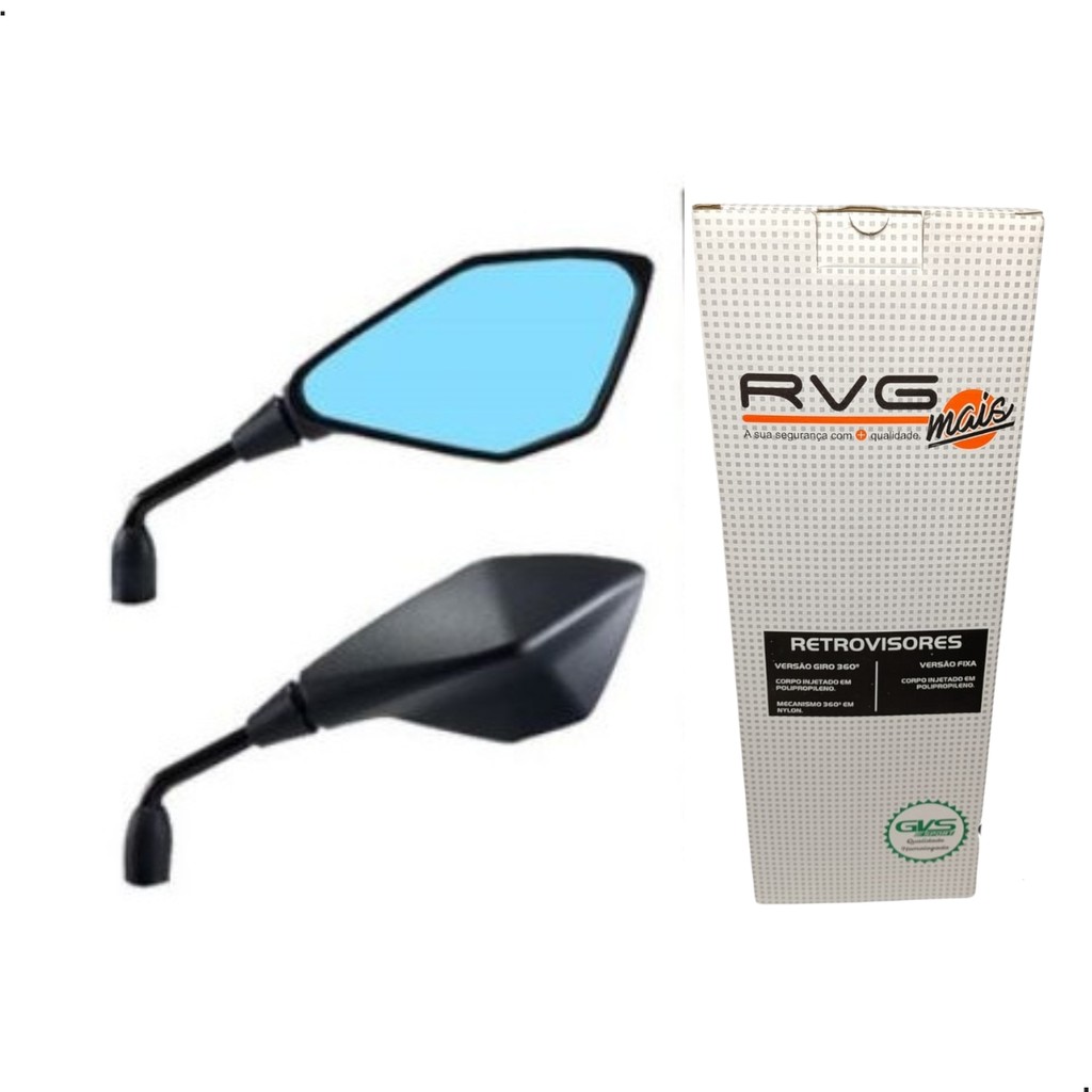 Retrovisor Kawasaki Z400 Original Gvs Lente Haste longa Azul