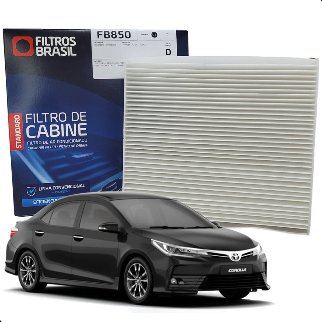 Filtro De Cabine Ar Condicionado Toyota Corolla 2008 A 2019