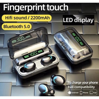 Fone De Ouvido Sem Fio F9 Display Led Power Bank Audio Premium Bluetooth 5.0, Earbuds Buetooth POWER BANK,MOSTRA
