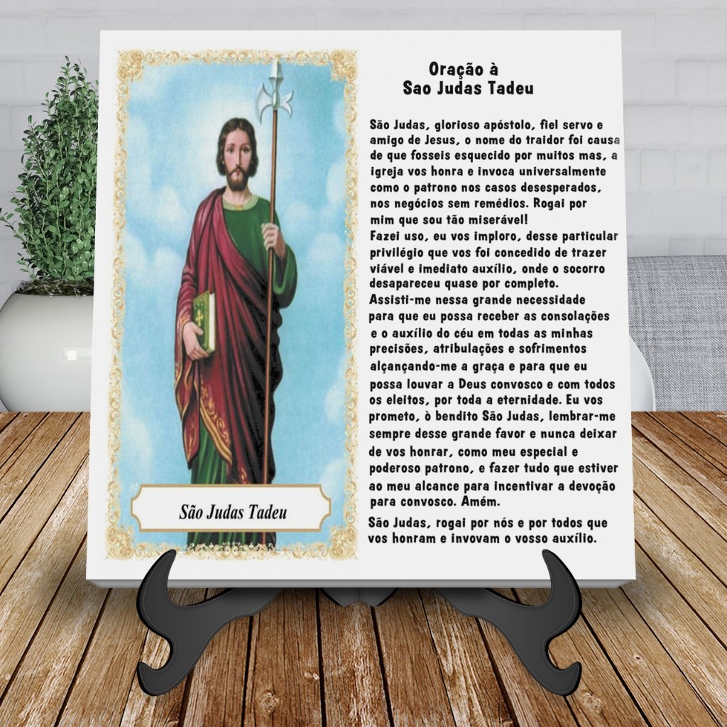 Azulejo Decorativo Santos Oração São Judas Tadeu Personalizado