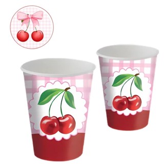 8~32 COPO PAPEL FESTA  CEREJA FESTA CHERRY  200ML FESTCOLOR em Oferta na Shopee