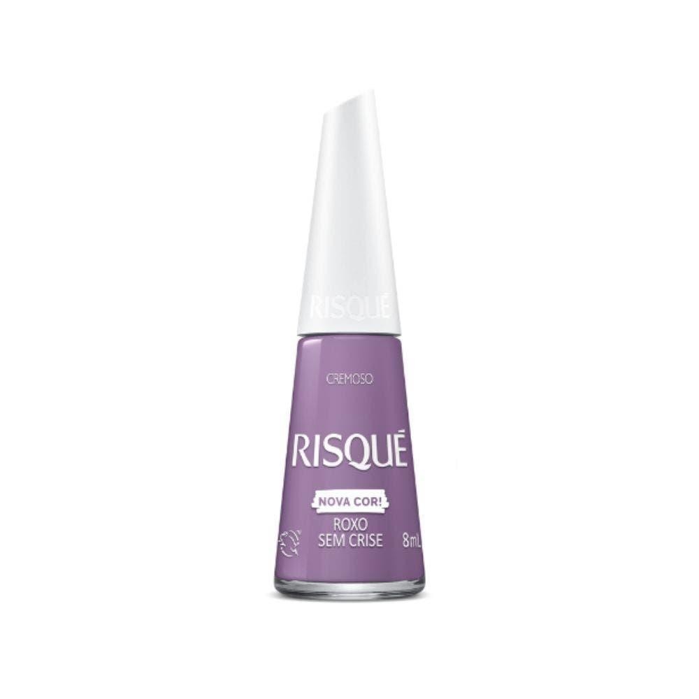 Esmalte Risqué Cremoso Roxo Sem Crise 8ml em Oferta na Shopee