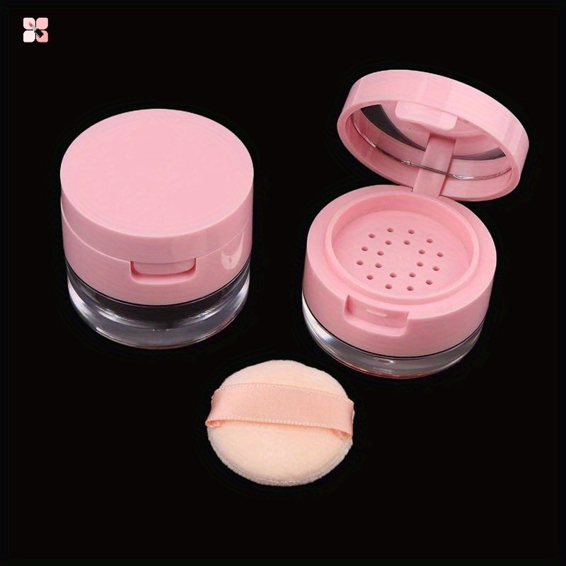 1 Pcs 3g/5g Caixa De Pó Portátil Vazia Com Peneira Espelho Cosmético Sifter Loose Jarro De Maquiagem De Viagem