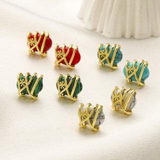 Brinco Tory Burch Fashion Earring Titânio Carta De Aço Logotipo Ear Hoop Stud Earrings Jóias Femininas