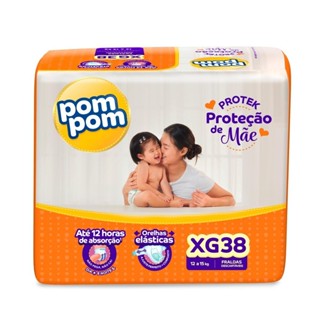 Fralda Pom Pom Protek Proteção de Mãe Mega XG com 38un em Oferta na Shopee