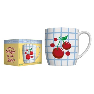 Caneca Urban Frutas 360ml - Você é a cereja do meu bolo + Caixa para Presente em Oferta na Shopee