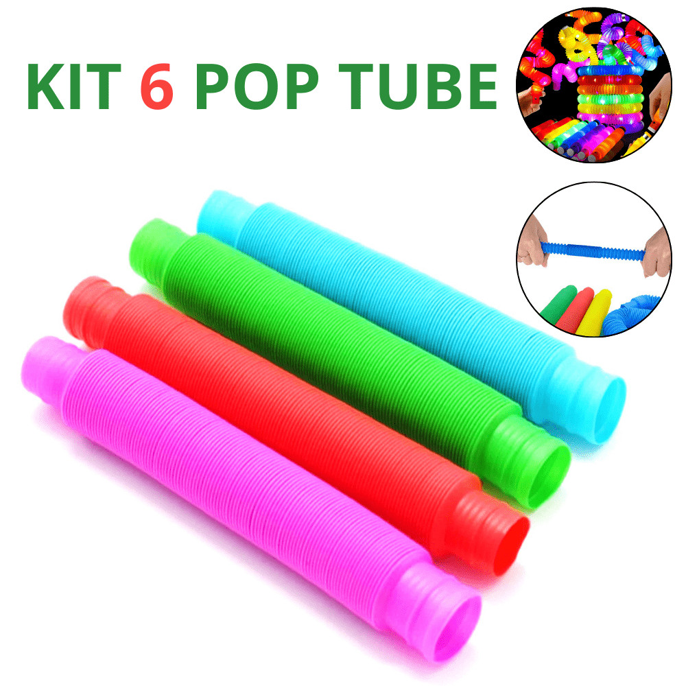 Pop Tube Led Fidget Toy Brinquedo Anti Stress Brinquedos Luminosos Para Criança Tubo Luminoso infantil Menino Menina Bebê