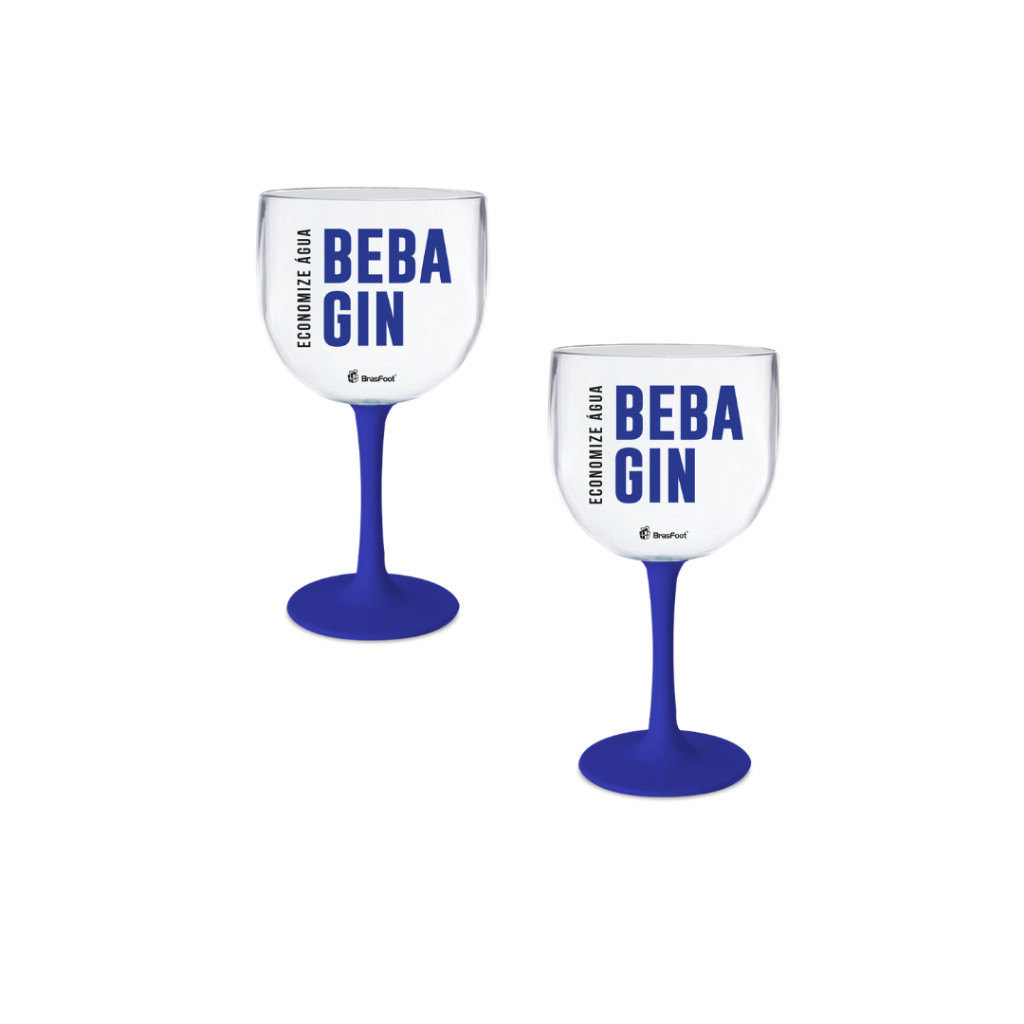 Taça Plástica para Festas - Drinks Coquetéis Gin 580 ml Marca Brasfoot – Tema Beba Gin