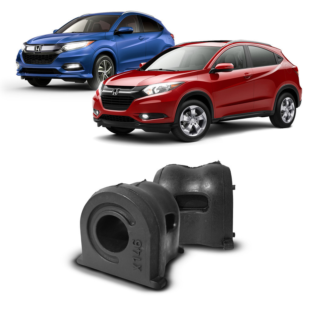 Par Kit Bucha Borracha Barra Estabilizadora Dianteira Honda HRV 2015 2016 2017 2018 2019 2020 2021 18 Milímetros