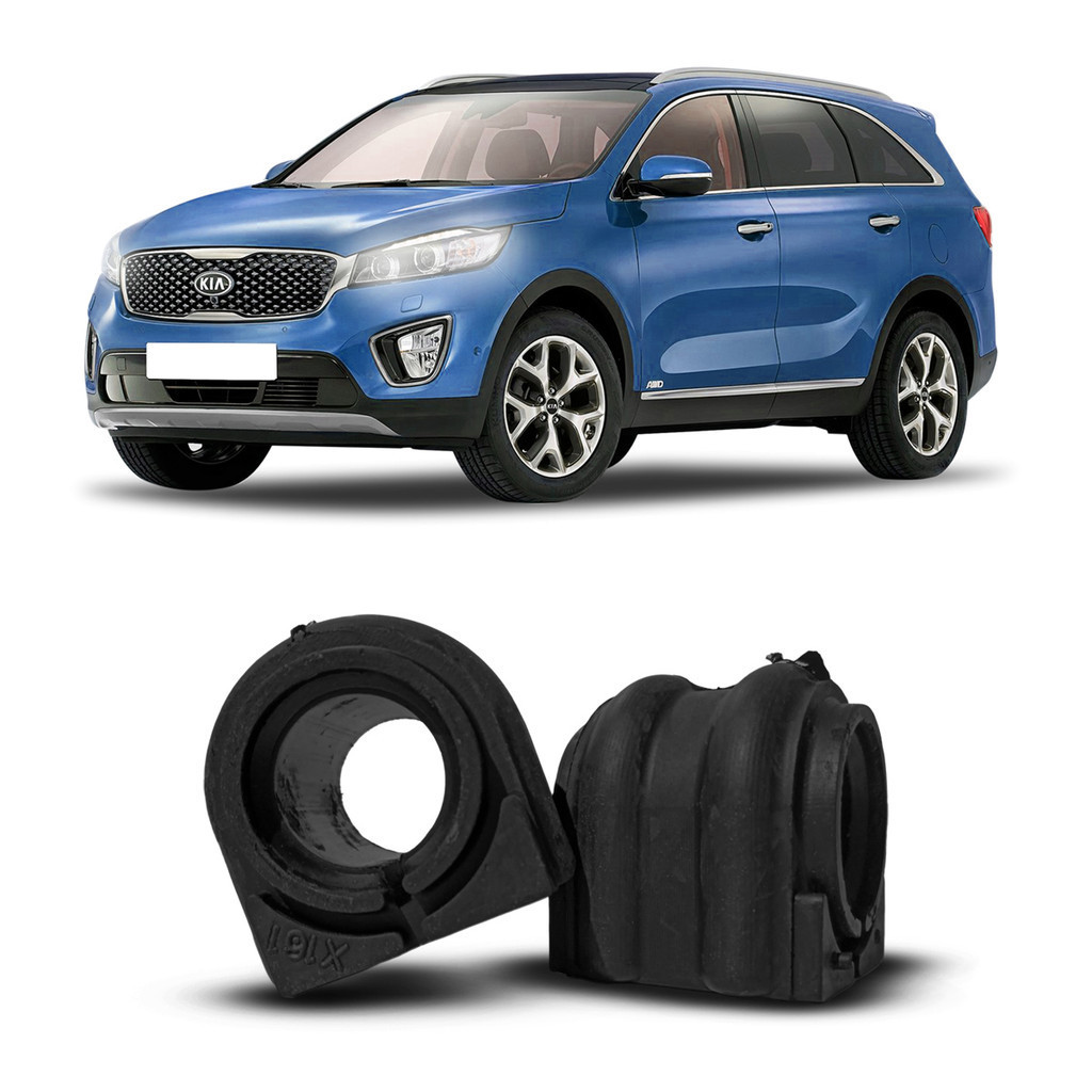 Par Kit Bucha da Barra Estabilizadora Suspensão Dianteira Kia Sorento 3.3 2016 2017 2018 2019 2020 24mm