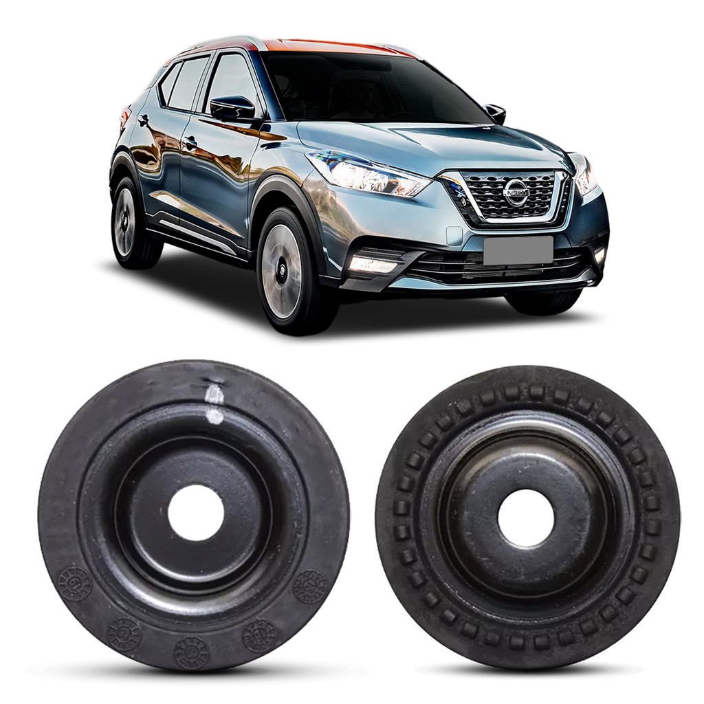 Par Kit Calço Prato Superior Mola Suspensão Dianteira Amortecedor Dianteiro Nissan Kicks 2016 2017 2018 2019 2020 2021
