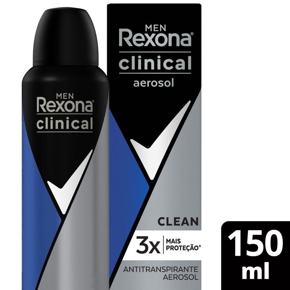 Desodorante Antitranspirante Rexona Men Clinical Clean 150ml em Oferta na Shopee