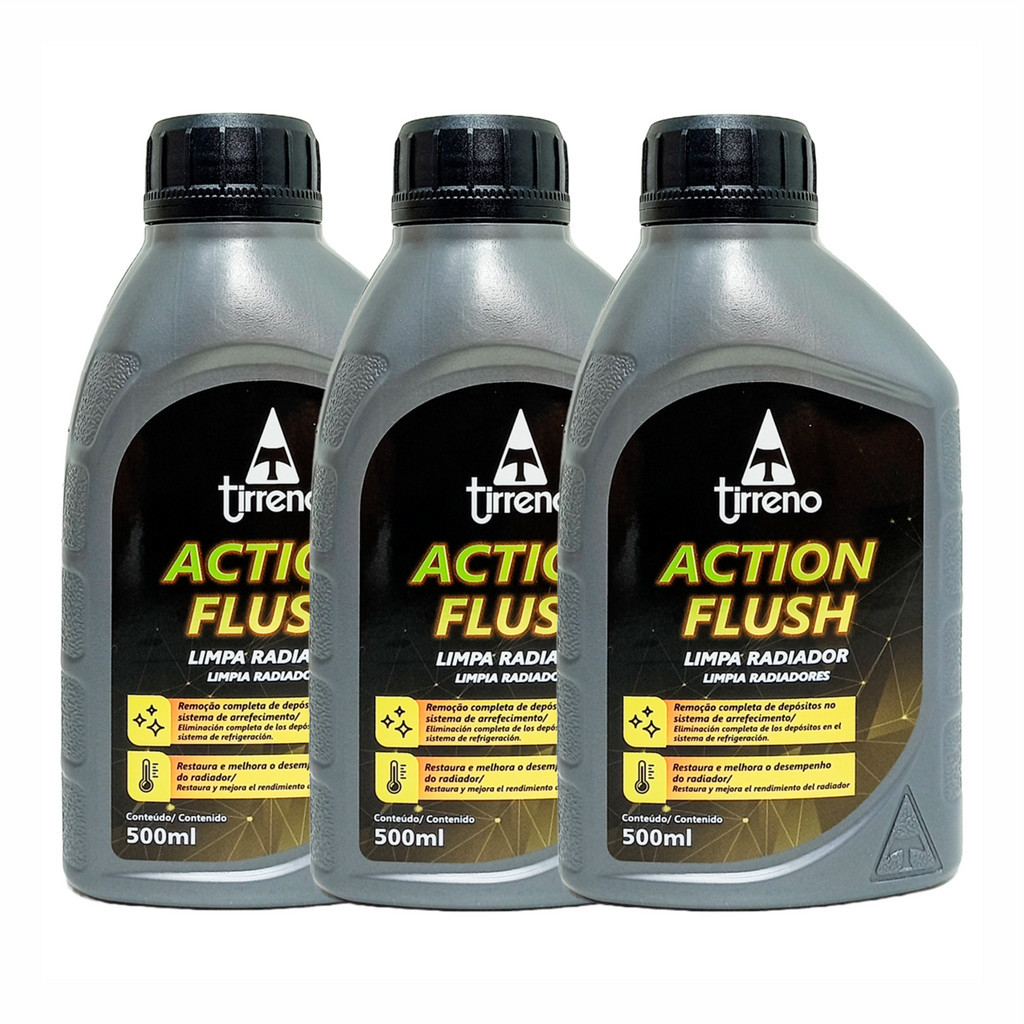 KIT 3 UNI LIMPA RADIADOR ACTION FLUSH TIRRENO