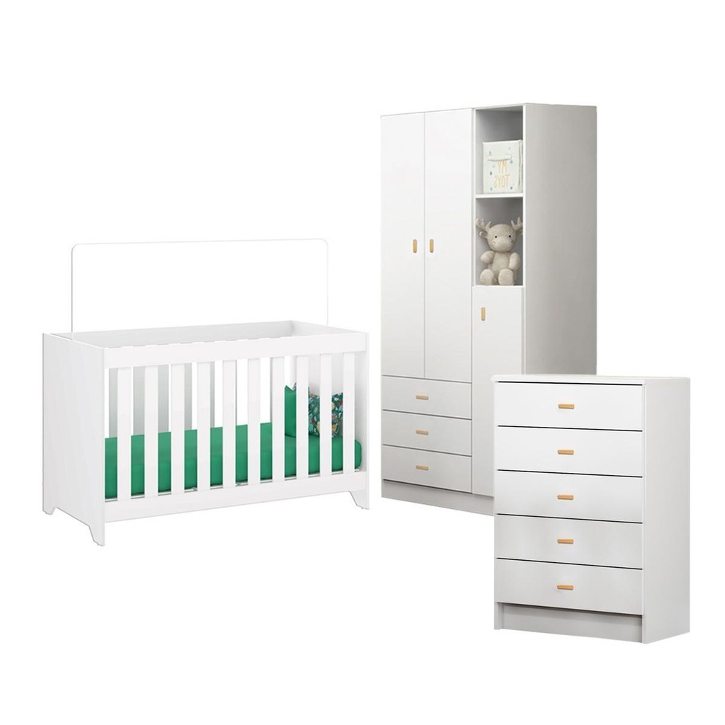 Berço Cômoda Guarda Roupa Ditália BBI-51 BB-120 BB-322 - Home & Living