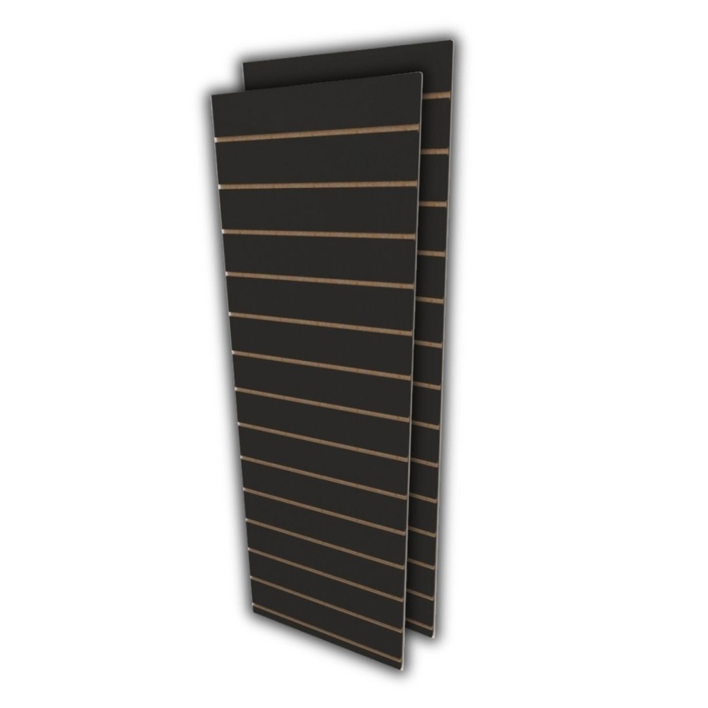 Painel canaletado 180x60 Preto mdf canaletado E-nichos