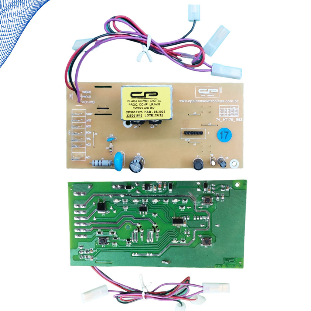Placa Eletrônica Controle Potência Para Lavadoras de Roupas  Consul Pratice 5KG Modelos CWC22A CWC22B