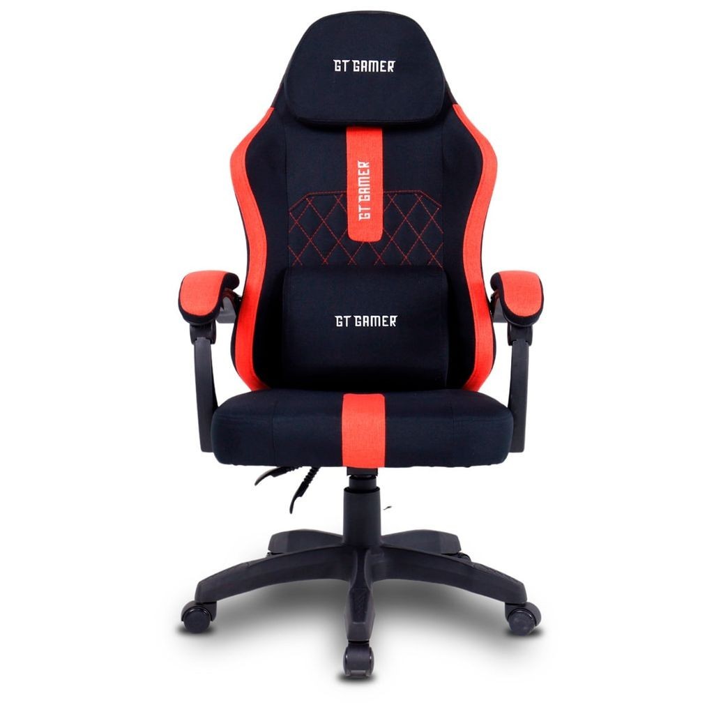 Cadeira Gamer Goldentec GT Mars Vermelho/Preto Apoio de braço acolchoado Ajuste de altura/inclinação - Home & Living