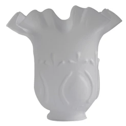 Vidro Tulipa Rei Fosco Lustre Luminária Abajur Bocal 5,5cm Cor branco
