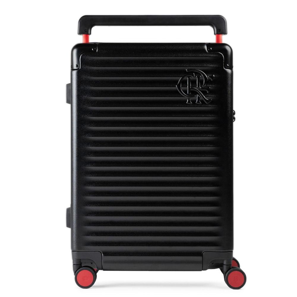 Mala Média Flamengo 23 Kg Policarbonato 4 Rodas Premium Oficial Preta