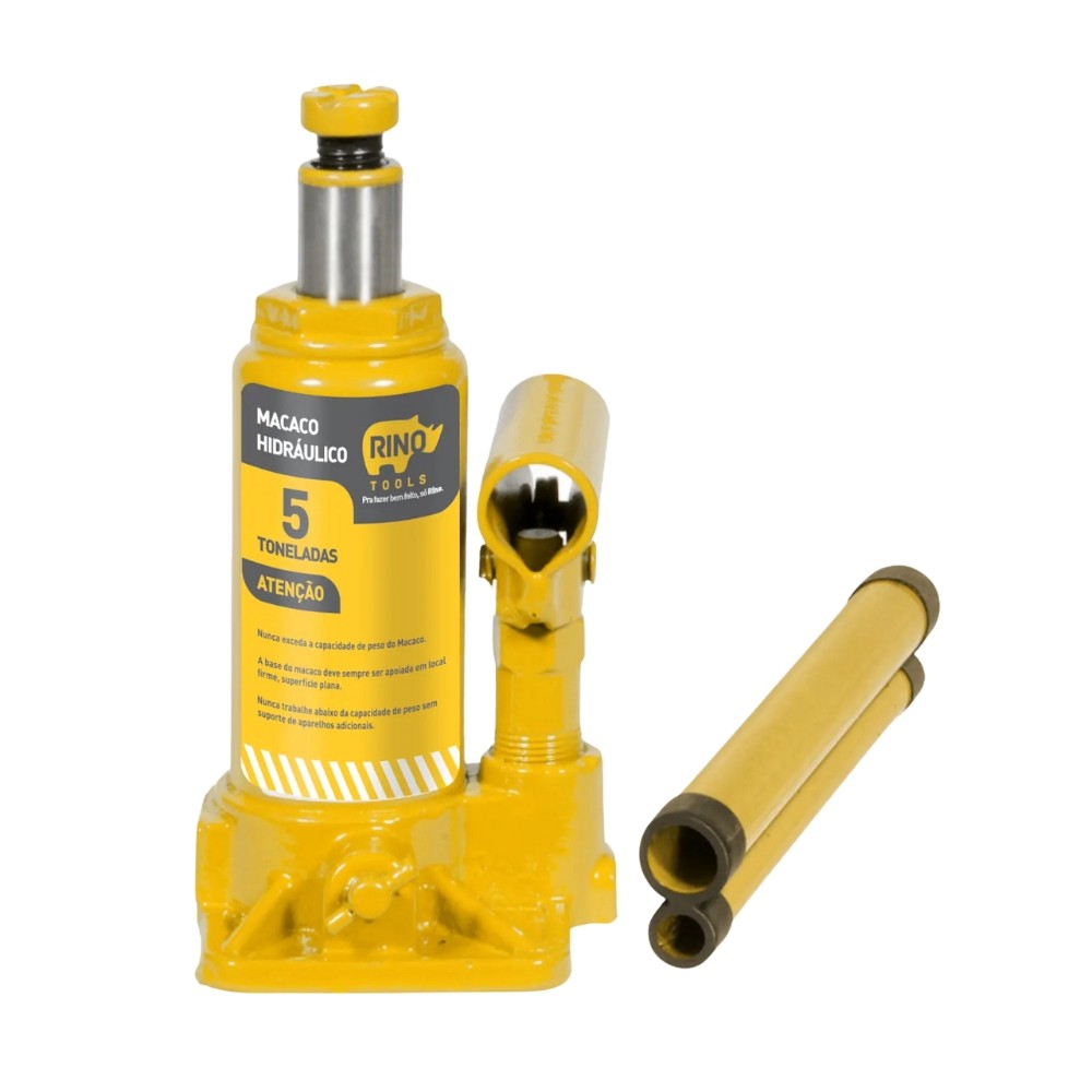 Macaco Hidraulico 5 Toneladas Tipo Garrafa Com Alavanca Rino Tools em Oferta na Shopee