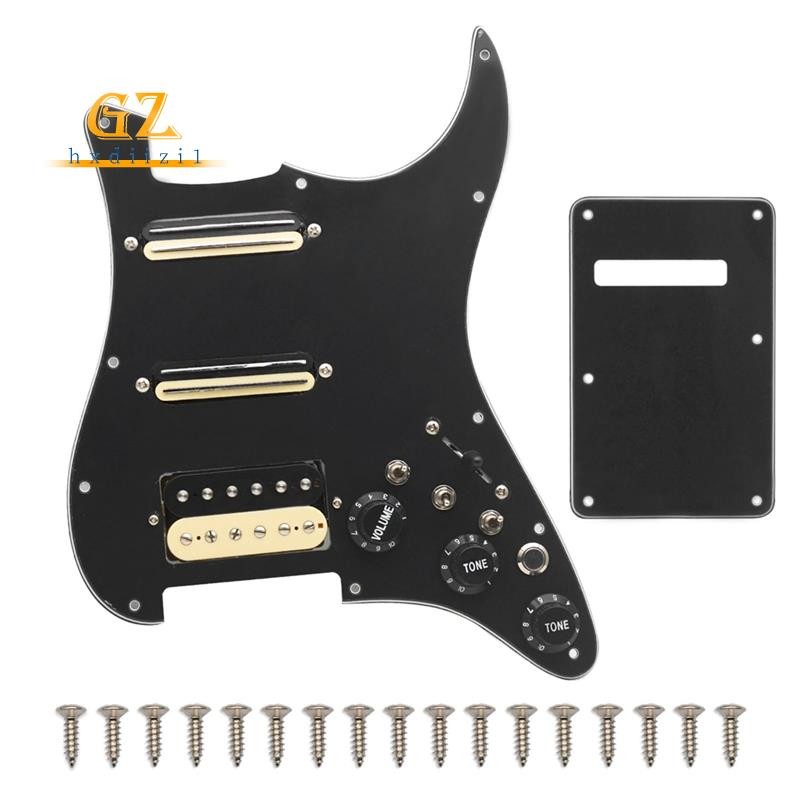 SSH-Coil Dividindo Guitarra Elétrica Pickguard 2 Mini Humbucker + 1Humbucke + Interruptor De Silencioso Carregado Placa 