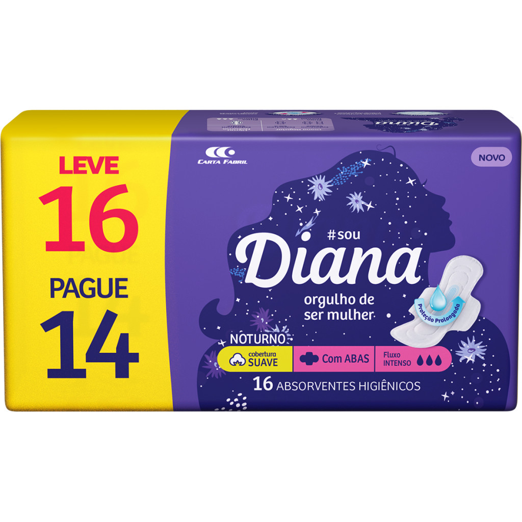 ABS DIANA 16UN SUAVE NOT ABAS L16P14 em Oferta na Shopee