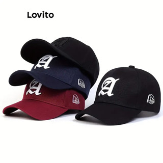 Lovito Carta Casual Bordada Uma Palavra Ajustável No Mesmo Estilo Para Homens E Mulheres Chapéu Para Mulheres LCS06563