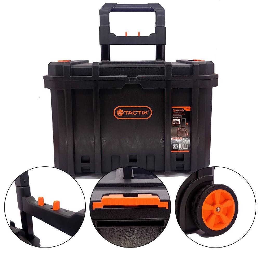 Caixa de Ferramentas Modular Com Rodas  (583,0003) - Tactix em Oferta na Shopee