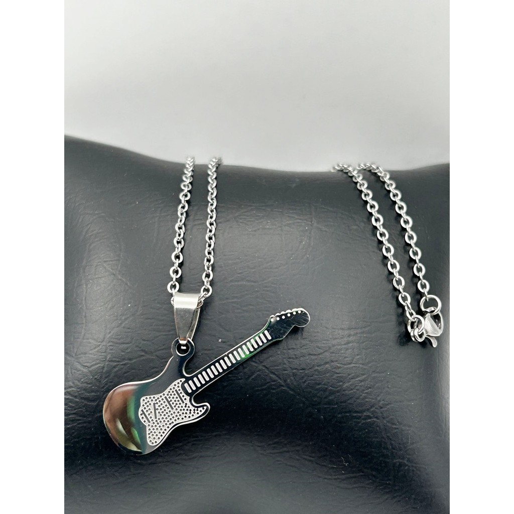 Colar De Guitarra De Corda De Aço Inoxidável