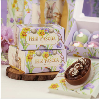 10 Caixas 1 ovo de Páscoa 50g Com Visor FLORESCER  3721 ( PASCOA JANGO ) em Oferta na Shopee