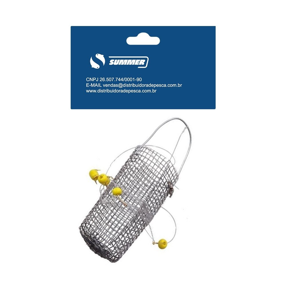 Chicotinho 4 Anzóis + Cestinho Cevador Para Lambari Cartela 1pç Summer em Oferta na Shopee