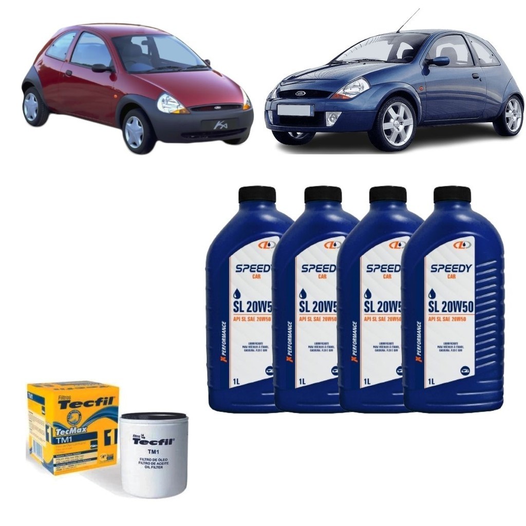Kit Troca De Oleo E Filtro Ford Ka 1.0 Fiesta 1.0 1.6 20w50 Mineral API SL revisão original em Oferta na Shopee