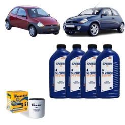 Kit Troca De Oleo E Filtro Ford Ka 1.0 Fiesta 1.0 1.6 20w50 Mineral API SL revisão original
